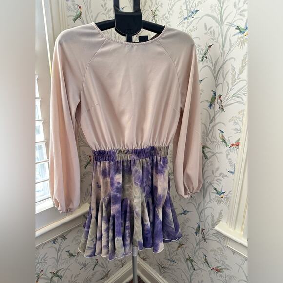 Main Strip bohemian long sleeves midi dress with ruffles - Picture 1 of 6